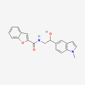 molecular formula C20H18N2O3 B2902489 N-(2-hydroxy-2-(1-methyl-1H-indol-5-yl)ethyl)benzofuran-2-carboxamide CAS No. 2034258-57-4
