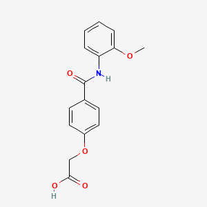 molecular formula C16H15NO5 B2902493 2-[4-[(2-methoxyphenyl)carbamoyl]phenoxy]acetic Acid CAS No. 462069-97-2