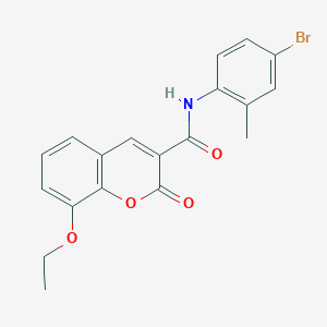 molecular formula C19H16BrNO4 B2902497 N-(4-bromo-2-methylphenyl)-8-ethoxy-2-oxo-2H-chromene-3-carboxamide CAS No. 923145-57-7