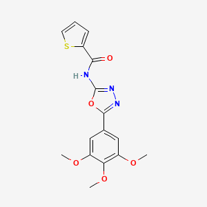 N-(5-(3,4,5-trimethoxyphenyl)-1,3,4-oxadiazol-2-yl)thiophene-2-carboxamide