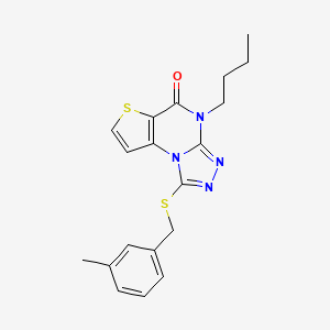 4-butyl-1-((3-methylbenzyl)thio)thieno[2,3-e][1,2,4]triazolo[4,3-a]pyrimidin-5(4H)-one