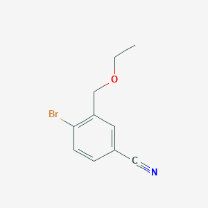 molecular formula C10H10BrNO B2902522 4-Bromo-3-(ethoxymethyl)benzonitrile CAS No. 837408-81-8