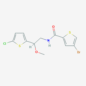 molecular formula C12H11BrClNO2S2 B2902523 4-bromo-N-(2-(5-chlorothiophen-2-yl)-2-methoxyethyl)thiophene-2-carboxamide CAS No. 2034403-85-3