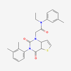 molecular formula C25H25N3O3S B2902525 2-[3-(2,3-dimethylphenyl)-2,4-dioxo-1H,2H,3H,4H-thieno[3,2-d]pyrimidin-1-yl]-N-ethyl-N-(3-methylphenyl)acetamide CAS No. 1291854-66-4