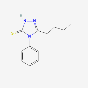 molecular formula C12H15N3S B2902531 3-Mercapto-4-phenyl-5-butyl-1,2,4-triazole CAS No. 66921-09-3