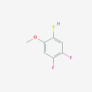 molecular formula C7H6F2OS B2902534 4,5-Difluoro-2-methoxy-benzenethiol CAS No. 2168380-50-3