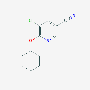 5-Chloro-6-(cyclohexyloxy)pyridine-3-carbonitrile