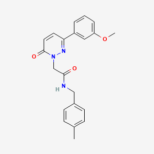 2-[3-(3-methoxyphenyl)-6-oxopyridazin-1-yl]-N-[(4-methylphenyl)methyl]acetamide