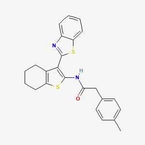 molecular formula C24H22N2OS2 B2902549 N-(3-(benzo[d]thiazol-2-yl)-4,5,6,7-tetrahydrobenzo[b]thiophen-2-yl)-2-(p-tolyl)acetamide CAS No. 923422-49-5