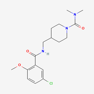 4-((5-chloro-2-methoxybenzamido)methyl)-N,N-dimethylpiperidine-1-carboxamide