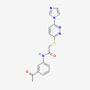 2-((6-(1H-imidazol-1-yl)pyridazin-3-yl)thio)-N-(3-acetylphenyl)acetamide
