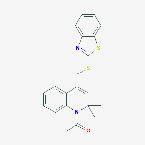 1-{4-[(1,3-benzothiazol-2-ylsulfanyl)methyl]-2,2-dimethylquinolin-1(2H)-yl}ethanone