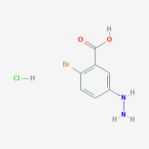 molecular formula C7H8BrClN2O2 B2902575 2-Bromo-5-hydrazinylbenzoic acid;hydrochloride CAS No. 2413874-81-2