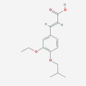 molecular formula C15H20O4 B2902589 3-[3-Ethoxy-4-(2-methylpropoxy)phenyl]prop-2-enoic acid CAS No. 568558-20-3