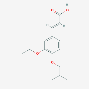 3-[3-Ethoxy-4-(2-methylpropoxy)phenyl]prop-2-enoic acid