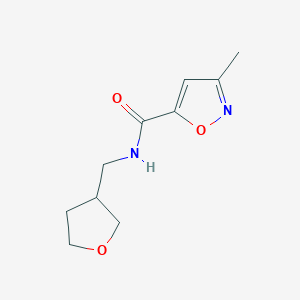 molecular formula C10H14N2O3 B2902593 3-methyl-N-[(oxolan-3-yl)methyl]-1,2-oxazole-5-carboxamide CAS No. 1223482-48-1