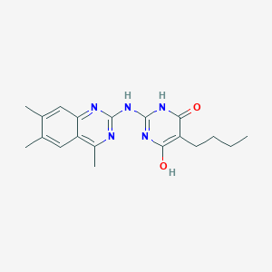 molecular formula C19H23N5O2 B290260 5-Butyl-2-[(4,6,7-trimethylquinazolin-2-yl)amino]pyrimidine-4,6-diol 