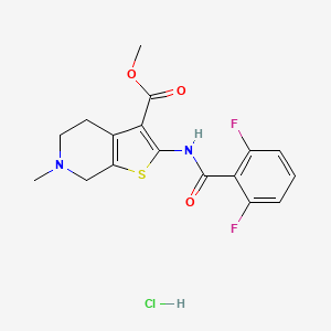 Methyl 2-(2,6-difluorobenzamido)-6-methyl-4,5,6,7-tetrahydrothieno[2,3-c]pyridine-3-carboxylate hydrochloride
