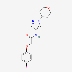 2-(4-fluorophenoxy)-N-(1-(tetrahydro-2H-pyran-4-yl)-1H-pyrazol-4-yl)acetamide