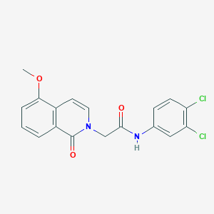 molecular formula C18H14Cl2N2O3 B2902607 N-(3,4-dichlorophenyl)-2-(5-methoxy-1-oxoisoquinolin-2-yl)acetamide CAS No. 868223-48-7