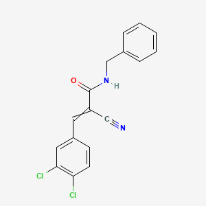 N-benzyl-2-cyano-3-(3,4-dichlorophenyl)prop-2-enamide