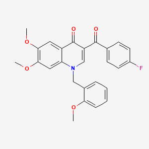 3-(4-Fluorobenzoyl)-6,7-dimethoxy-1-[(2-methoxyphenyl)methyl]quinolin-4-one