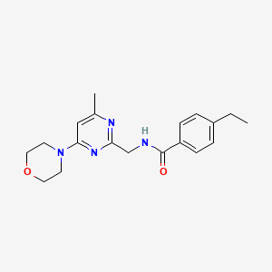 molecular formula C19H24N4O2 B2902612 4-ethyl-N-((4-methyl-6-morpholinopyrimidin-2-yl)methyl)benzamide CAS No. 1797249-83-2