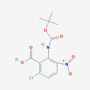 6-Chloro-2-[(2-methylpropan-2-yl)oxycarbonylamino]-3-nitrobenzoic acid