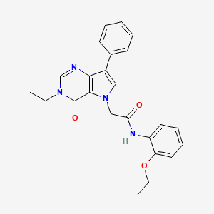 N-(2-ethoxyphenyl)-2-(3-ethyl-4-oxo-7-phenyl-3,4-dihydro-5H-pyrrolo[3,2-d]pyrimidin-5-yl)acetamide