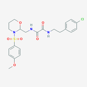 N1-(4-chlorophenethyl)-N2-((3-((4-methoxyphenyl)sulfonyl)-1,3-oxazinan-2-yl)methyl)oxalamide