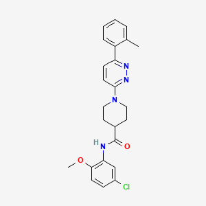 molecular formula C24H25ClN4O2 B2902619 N-(5-chloro-2-methoxyphenyl)-1-(6-(o-tolyl)pyridazin-3-yl)piperidine-4-carboxamide CAS No. 1203010-24-5