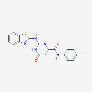 molecular formula C19H17N5O2S B290262 2-(1,3-benzothiazol-2-ylamino)-N-(4-methylphenyl)-6-oxo-1,4,5,6-tetrahydropyrimidine-4-carboxamide 