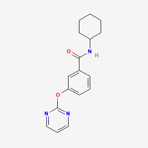 molecular formula C17H19N3O2 B2902635 N-cyclohexyl-3-(pyrimidin-2-yloxy)benzamide CAS No. 1251691-14-1
