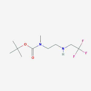 molecular formula C10H19F3N2O2 B2902639 tert-butyl N-methyl-N-{2-[(2,2,2-trifluoroethyl)amino]ethyl}carbamate CAS No. 2138114-33-5