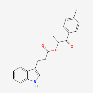 molecular formula C21H21NO3 B2902641 1-oxo-1-(p-tolyl)propan-2-yl 3-(1H-indol-3-yl)propanoate CAS No. 799266-13-0