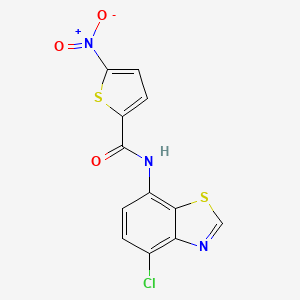 molecular formula C12H6ClN3O3S2 B2902643 N-(4-chloro-1,3-benzothiazol-7-yl)-5-nitrothiophene-2-carboxamide CAS No. 941961-76-8