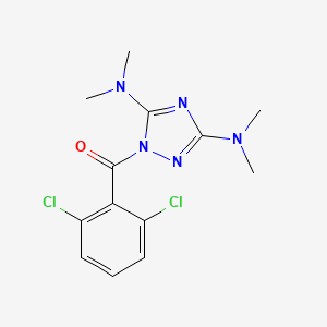 molecular formula C13H15Cl2N5O B2902657 (3,5-Bis(dimethylamino)-1H-1,2,4-triazol-1-yl)(2,6-dichlorophenyl)methanone CAS No. 478032-03-0