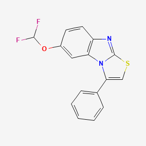 molecular formula C16H10F2N2OS B2902662 6-(Difluoromethoxy)-3-phenyl[1,3]thiazolo[3,2-a][1,3]benzimidazole CAS No. 339016-08-9