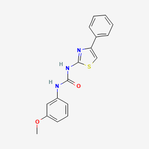 molecular formula C17H15N3O2S B2902669 1-(3-Methoxyphenyl)-3-(4-phenyl-1,3-thiazol-2-yl)urea CAS No. 312914-19-5