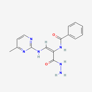 N-{1-(hydrazinocarbonyl)-2-[(4-methyl-2-pyrimidinyl)amino]vinyl}benzenecarboxamide