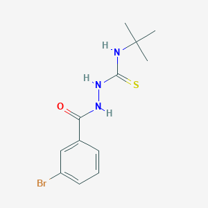 molecular formula C12H16BrN3OS B2902678 1-[(3-Bromobenzoyl)amino]-3-tert-butylthiourea CAS No. 392237-00-2