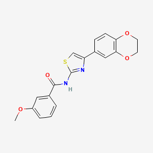 N-[4-(2,3-dihydro-1,4-benzodioxin-6-yl)-1,3-thiazol-2-yl]-3-methoxybenzamide