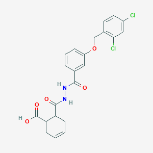 6-[[[3-[(2,4-dichlorophenyl)methoxy]benzoyl]amino]carbamoyl]cyclohex-3-ene-1-carboxylic Acid