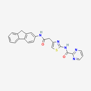 N-(4-(2-((9H-fluoren-2-yl)amino)-2-oxoethyl)thiazol-2-yl)pyrimidine-2-carboxamide