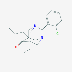 molecular formula C20H27ClN2O B290270 2-(2-Chlorophenyl)-5,7-dipropyl-1,3-diazatricyclo[3.3.1.13,7]decan-6-one 