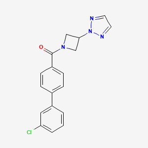 molecular formula C18H15ClN4O B2902752 (3-(2H-1,2,3-triazol-2-yl)azetidin-1-yl)(3'-chloro-[1,1'-biphenyl]-4-yl)methanone CAS No. 2176338-45-5