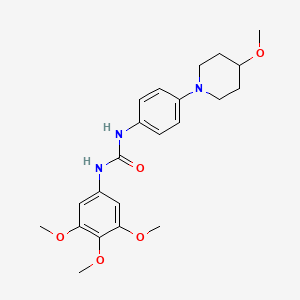 molecular formula C22H29N3O5 B2902753 1-(4-(4-Methoxypiperidin-1-yl)phenyl)-3-(3,4,5-trimethoxyphenyl)urea CAS No. 1448124-92-2