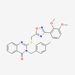 2-(((3-(2,3-dimethoxyphenyl)-1,2,4-oxadiazol-5-yl)methyl)thio)-3-(4-methylbenzyl)quinazolin-4(3H)-one