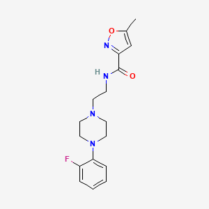 molecular formula C17H21FN4O2 B2902758 N-(2-(4-(2-fluorophenyl)piperazin-1-yl)ethyl)-5-methylisoxazole-3-carboxamide CAS No. 1210835-15-6