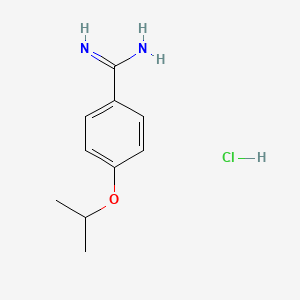 molecular formula C10H15ClN2O B2902760 4-(Propan-2-yloxy)benzene-1-carboximidamide hydrochloride CAS No. 125575-23-7